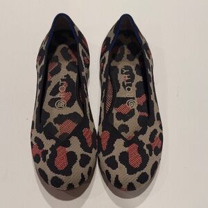 Rothy's Women's Red and Black Leopard Flats